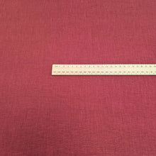 Load image into Gallery viewer, Flat lay of 100% heavyweight linen in Bordeaux for sale at Minerva&#39;s Bower, ruler included for scale