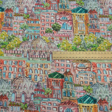 Load image into Gallery viewer, Flat lay of 100% Linen, Firenze for sale at MInerva's Bower, ruler included for scale