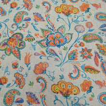 Load image into Gallery viewer, Flat lay of 100% Linen, Floral Paisley, for sale at MInerva's Bower