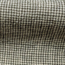 Load image into Gallery viewer, Close up flat lay of yarn dyed high twist 100% Linen, Meadow Check - for sale at Minerva's Bower