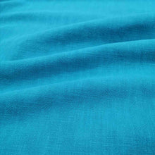 Load image into Gallery viewer, Flat drape of 100% Linen, Pumice Wash, Turquoise for sale at Minerva&#39;s Bower