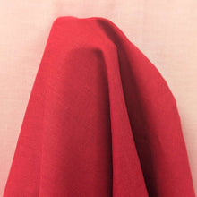 Load image into Gallery viewer, Standing drape of 100% heavyweight linen in Red for sale at Minerva&#39;s Bower, ruler included for scale