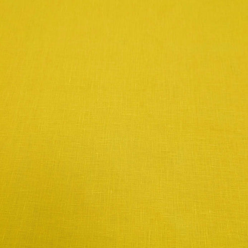 Flat lay of 100% heavyweight linen in Yellow for sale at Minerva's Bower