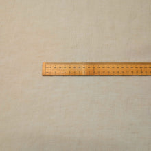Load image into Gallery viewer, Flat lay of 100% linen Lottie, Cream Puff , ruler included for scale - for sale at Minerva's Bower