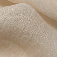 Load image into Gallery viewer, Close up of 100% linen Lottie, Cream Puff - for sale at Minerva's Bower