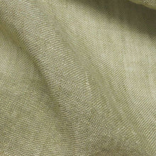 Load image into Gallery viewer, Close up of 100% linen Lottie, Thyme - for sale at Minerva's Bower