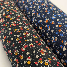 Load image into Gallery viewer, Lucille 100% Cotton Cord by Kokka Collection , Black and Blue, available at Minerva's Bower 