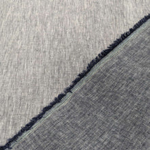 Load image into Gallery viewer, Luna Chambray yarn dyed 80% linen 20% cotton , Indigo, Both faces of cloth