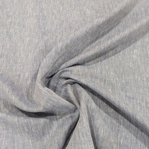 Luna Chambray yarn dyed 80% linen 20% cotton, Sky, drape