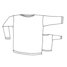 Load image into Gallery viewer, Sketch of Tessuti Patterns Mandy Boat Tee for sale at Minerva&#39;s Bower