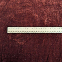 Load image into Gallery viewer, Flat lay of Mae Silk Velvet, Chocolate. Available at Minerva's Bower. Ruler included for scale