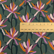 Load image into Gallery viewer, Close up flat lay of 100% Cotton by Rachelle Holowko, Magnolia, ruler included for scale, for sale at Minerva's Bower