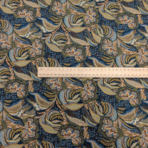 Liberty 100% Cotton Tana Lawn, Medusa, with a ruler for scale, for sale at Minerva's Bower