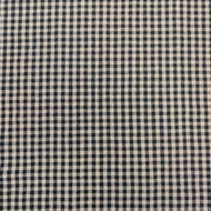 Flat lay of Melange 100% Linen, Black Oatmeal Gingham Check, for sale at MInerva's Bower