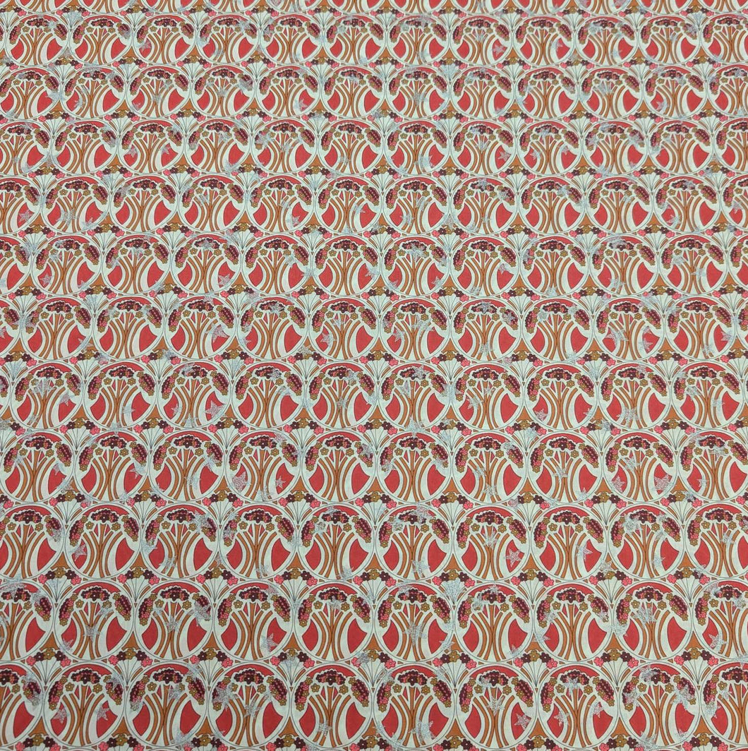 Flat lay of Liberty 100% cotton Tana Lawn Metallic Mauverina Star,  for sale at Minerva's Bower