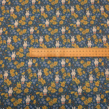 Load image into Gallery viewer, Flat lay of Liberty 100% Cotton Tana Lawn, Miffy Prairie Day F, ruler included for scale - for sale at MInerva's Bower