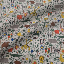 Load image into Gallery viewer, Flat drape of Liberty 100% Cotton Tana Lawn, Miffy Zoology_A - for sale at MInerva's Bower