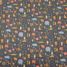 Load image into Gallery viewer, Flat lay of Liberty 100% Cotton Tana Lawn, Miffy Zoology_E - for sale at MInerva's Bower
