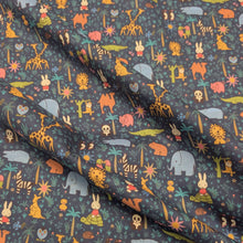 Load image into Gallery viewer, Flat drape of Liberty 100% Cotton Tana Lawn, Miffy Zoology_E - for sale at MInerva's Bower