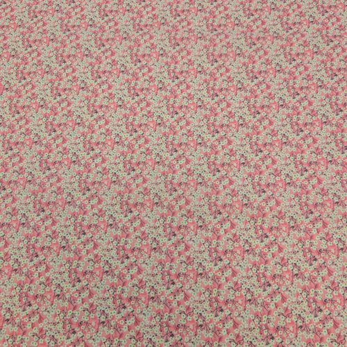 Flat lay of Liberty 100% Cotton Tana Lawn, Mitsi Valeria B, Pink for sale at MInerva's Bower