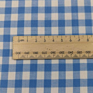 90% Modal 10% Silk 0.9mm Gingham, Atlantic,scale image, for sale at Minerva's Bower