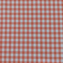 Load image into Gallery viewer, 90% Modal 10% Silk 0.9mm Gingham, Tangerine, for sale at Minerva&#39;s Bower