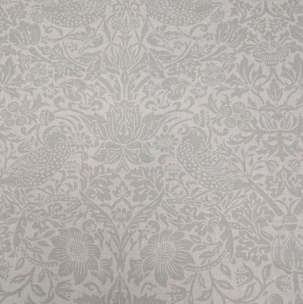 Japanese cotton with Strawberry Thief design in Grey, for sale at Minerva's Bower,