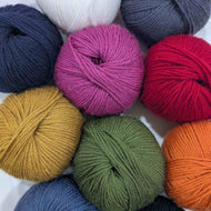 Multiple Balls Merino Magic 8ply, all available at Minerva's Bower
