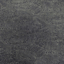 Load image into Gallery viewer, Japanese 100% cotton indigo Fabric with wave pattern for sale at Minerva&#39;s Bower