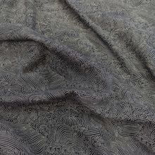Load image into Gallery viewer, Drape of Japanese 100% cotton indigo Fabric with wave pattern for sale at Minerva&#39;s Bower