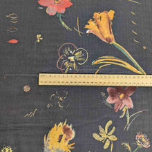 Load image into Gallery viewer, Flat lay of Nani IRO Hana No Toki Niwa Organic 100% Cotton Double Gauze, Cedar, ruler included for scale - for sale at Minereva's Bower