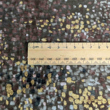 Load image into Gallery viewer, Close up flat lay of Nani IRO 100% Cotton Waterfall Double Gauze, Hickory, ruler included for scale - for sale at Minervas's Bower