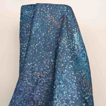 Load image into Gallery viewer, Standing drape of Nani IRO Waterfall 100% Cotton Double Gauze, Ocean - for sale at Minerva's Bower