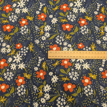 Load image into Gallery viewer, Flat lay of 100% Cotton by Moda, Night Owl, ruler included for scale, for sale at Minerva&#39;s Bower