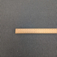 Load image into Gallery viewer, Nina check 100% washed Cotton in Black for sale at Minerva's Bower, ruler included for scale