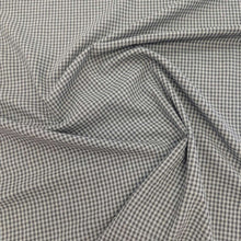 Load image into Gallery viewer, Drape of Nina check 100% washed Cotton in Black for sale at Minerva's Bower