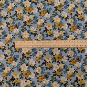 Liberty 100% Cotton Tana Lawn, Nysa with a ruler for scale, , for sale at Minerva's Bower 
