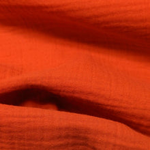 Load image into Gallery viewer, Close up of Organic 100% Cotton Double Gauze, Cajun, ruler included for sale - for sale at Minerva's Bower