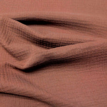 Load image into Gallery viewer, Flat drape of Organic 100% Cotton Double Gauze, Raisin - For sale at Minerva's Bower