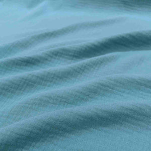 100% Organic Cotton Double Cloth Gauze, Aqua - 1/4 metre