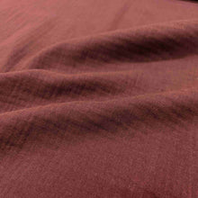 Load image into Gallery viewer, 100% Organic Cotton Double Cloth Gauze, Merlot - 1/4 metre