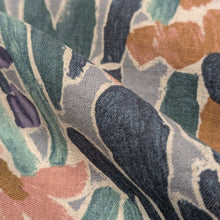 Load image into Gallery viewer, Close up of Painterly Botanical 55% Linen 45% Cotton - for sale at Minerva's Bower