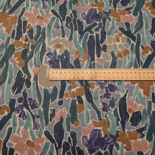 Load image into Gallery viewer, Flat lay of Painterly Botanical 55% Linen 45% Cotton, ruler included for scale -for sale at Minerva's Bower