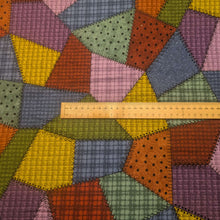 Load image into Gallery viewer, Flat lay of 100% cotton Patchwork Woolies Flannel, ruler included for scale - for sale at Minerva's Bower