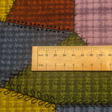 Load image into Gallery viewer, Close up flat lay of 100% cotton Patchwork Woolies Flannel, ruler included for scale - for sale at Minerva's Bower