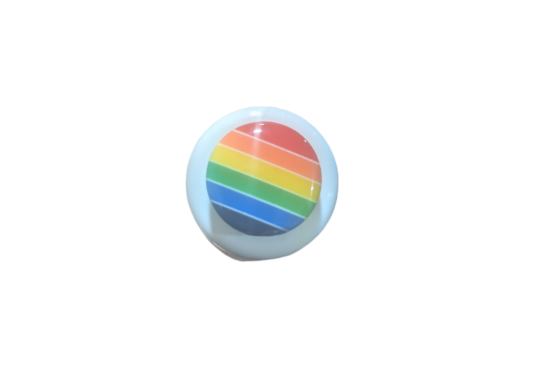 Rainbow Stripe Button