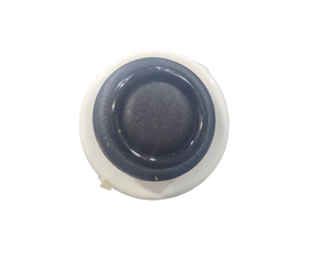 Concentric Raised Rim Black Button