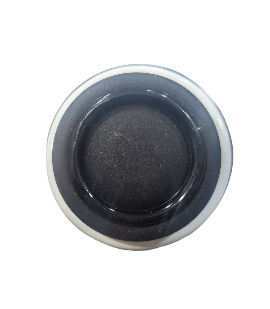 Concentric Raised Rim Black Button