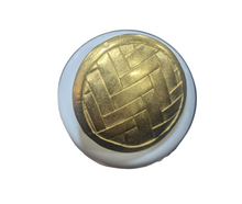 Load image into Gallery viewer, Gold Metal Herringbone Button, Small and Large