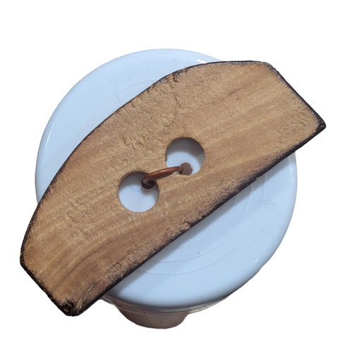 Large Irregular Wooden Button, 48mm